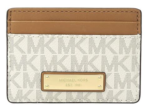 michael kors vanilla credit card holder|MICHAEL Michael Kors Jet Set Card Holder .